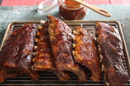 bbq sauce and ribs