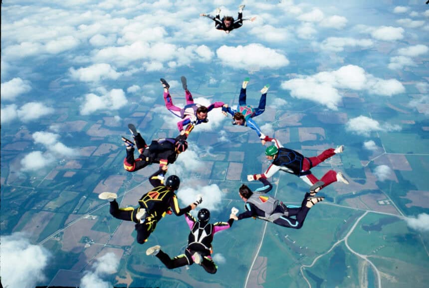 skydiving