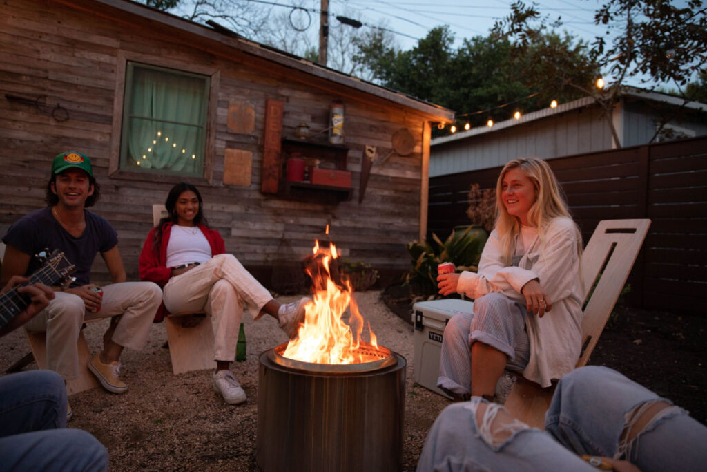 smokeless firepit backyard