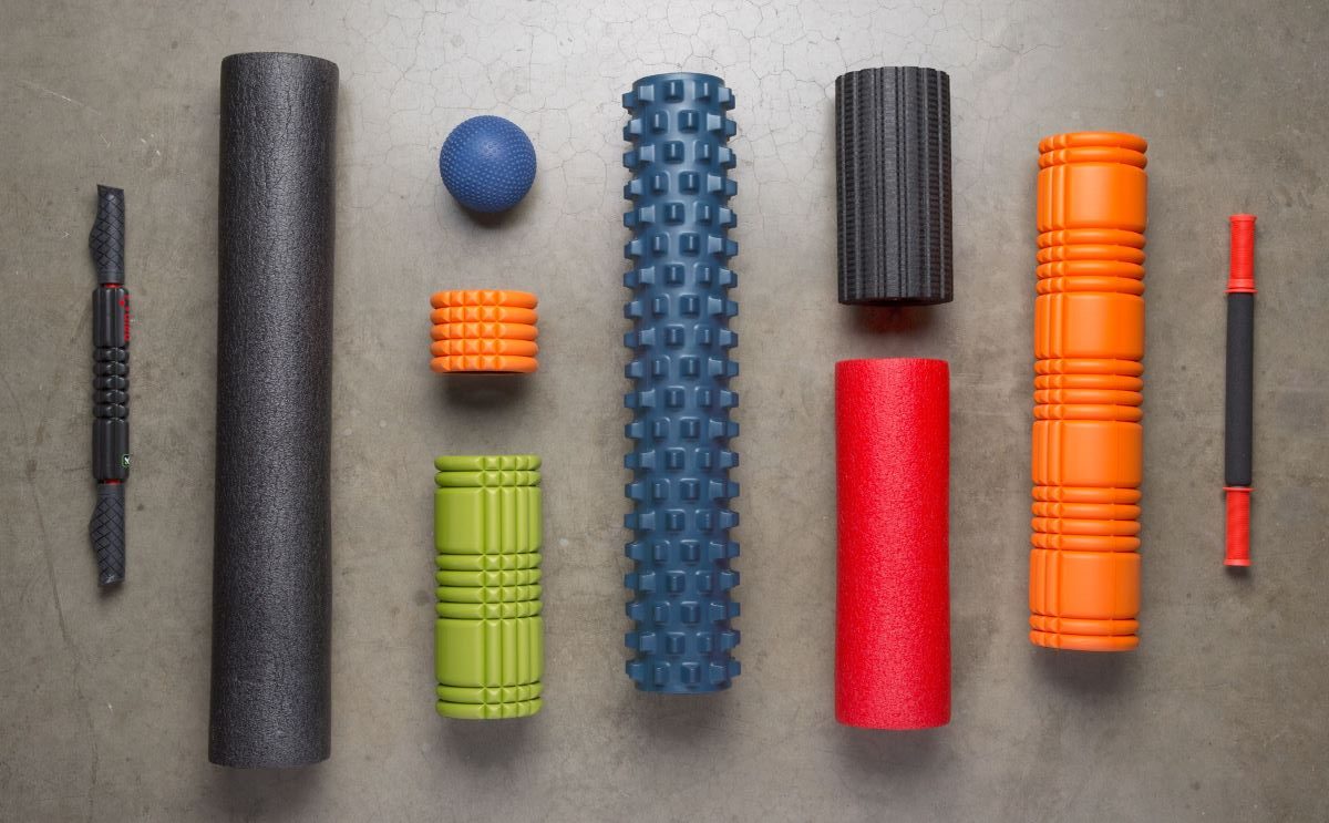 assorted foam rollers